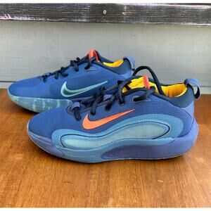 Nike IsoFly GS Boys Youth 3Y Blue Orange Basketball Shoes FN4384-400